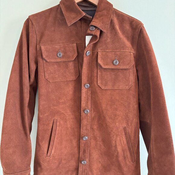 Patina brand leather jacket/shacket/overshirt, women's size S in umber - Picture 1 of 9